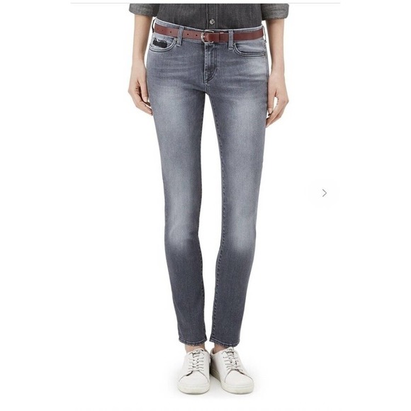 NWT 7 For All Mankind Pyper Slim Illusion Jeans Size 30 Washed Grey - Picture 1 of 7